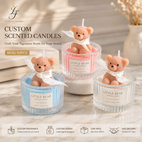 Bougie parfumée aromathérapeutique en forme de petit ours, décoration d'intérieur de haute qualité avec logo personnalisé, cadeau romantique pour la Saint-Valentin, Diwali, fête