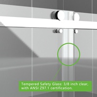 Compartiments de douche sans cadre en verre trempé de 10mm d'épaisseur OEM Double porte de douche coulissante en acier inoxydable