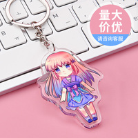 Gantungan Kunci Akrilik Custom Cetak Grosir, Gantungan Kunci Transparan, Gantungan Kunci Akrilik Logo Kartun Anime, Akrilik Epoxy Bening