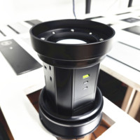 Prise de courant escamotable PD65W USB-C noire intégrée au comptoir en marbre, montage ultra-plat, pour cuisine