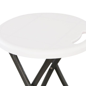 Sillas Plegables Redondas de Plástico y Hierro Blanco para Playa y Parque - Product Image 5