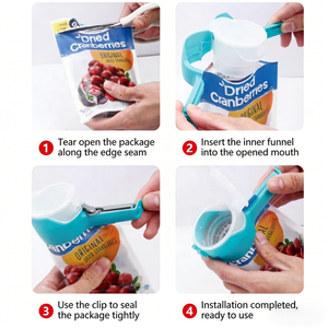 Offerta Speciale: 4 Confezioni <span class=keywords><strong>di</strong></span> Clip Sigillanti per Alimenti - Chiusure Ermetiche per Sacchetti <span class=keywords><strong>di</strong></span> Caffè, Cereali e Snack, Organizzatore per Cucina - Product Image 5