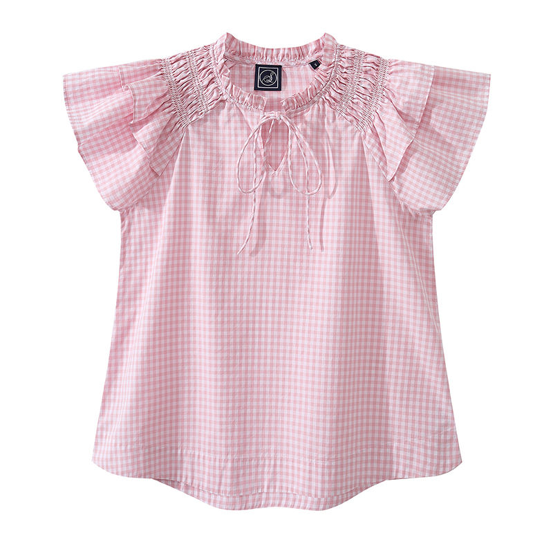 ผ้าฝ้ายลายตารางสีชมพู