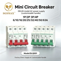 Nuevo Dispositivo de Protección Eléctrica para el Hogar: Mini Interruptor Automático (MCB) de CA 1P 2P 3P 4P 6A 63A con Mango Personalizable