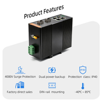 Mini Switch de Red Gigabit No Administrado para Montaje en Riel DIN, Carcasa Compacta IP40, POE Industrial, 6 Puertos, Capacidad de 12G, Datos CCTV