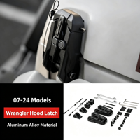 Universelle Jeep-Motorhaubenverriegelung ohne Bohren, ADC12-Legierung, Rauchschwarz, Teile für Wrangler JK JL Gladiator JT, Großhandel