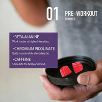 Gummies pré-entraînement en gros OEM sous marque privée : Bêta-alanine, Vitamine B12, Caféine – Complément énergétique
