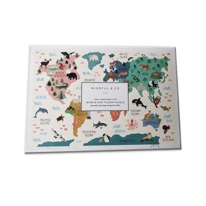 キッズ世界地図フロアパズル 48ピース パズル 早期学習用ギフト - Product Image 4