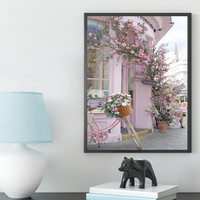 Peinture Diamant Moderne Personnalisée pour Décoration Intérieure, Motif Floral Urbain sur Toile, DIY 5D