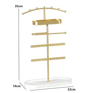 Exhibidor de Joyería Metálico Moderno para Collares, Pulseras, Anillos y Aretes, con Soporte Extraíble - Product Image 6