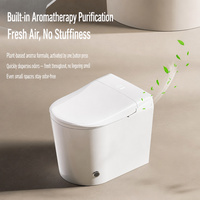 WC intelligent électrique moderne avec siège chauffant en céramique, bidet intégré, télécommande et évacuation en S incluse