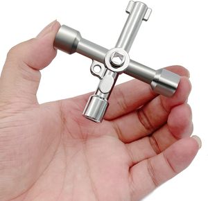 <span class=keywords><strong>Clé</strong></span> utilitaire multifonctionnelle 4-en-1, <span class=keywords><strong>clé</strong></span> universelle en acier inoxydable pour <span class=keywords><strong>compteur</strong></span> d'eau, de <span class=keywords><strong>gaz</strong></span> et vanne (<span class=keywords><strong>triangle</strong></span>, carré) - Product Image 5