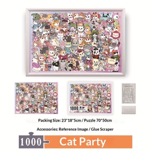 Rompecabezas de Papel Hecho a Mano de 1000 Piezas, Grueso y Colorido, Juguete Familiar Educativo para Niños con Empaque en Caja de Color - Product Image 6