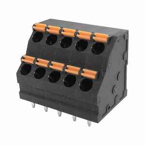 Bloque de terminales de resorte <span class=keywords><strong>Yulian</strong></span> de alta calidad, 100% nuevo, de latón y cobre, 300V 10A-30A, con conexión de tornillo chapada en Sn y bridas fijas PA66 - Product Image 1
