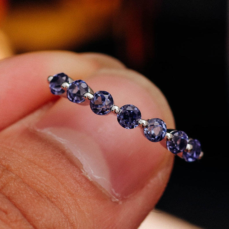 แหวนไพลินแล็บ PT950 Platinum