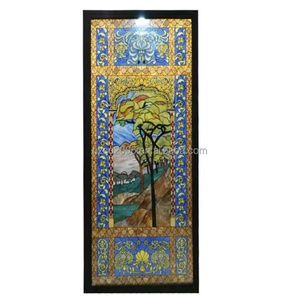 Ventanas de Vidrio Emplomado para Iglesias y Edificios |   Ventana y Puerta de Vidrio Tiffany Personalizadas con Diseño de Árbol Panorámico - Product Image 1