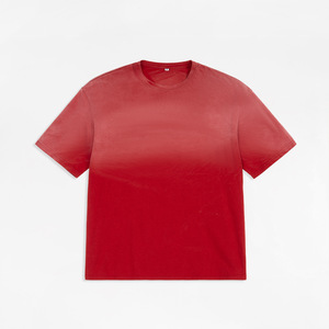 T-shirts en coton pour hommes surdimensionnés unisexes à manches courtes et col rond hauts de base T-shirt athlétique solide-Low Duty 100% coton tissé - Product Image 4