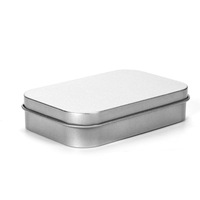 Boîte rectangulaire en fer blanc givré, format 9*6, logo personnalisé, emballage général pour clé USB, cigarette, badge