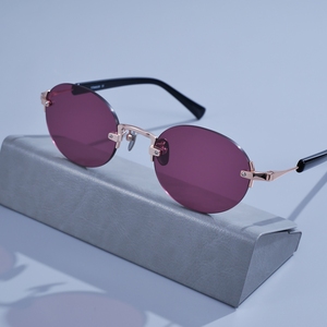 Lunettes de soleil de luxe sans monture en titane pour hommes et femmes, verres multicolores, lunettes optiques de haute qualité, support OEM, achat en gros - Product Image 5