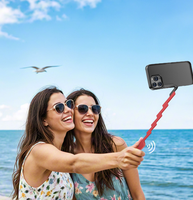 Coque de téléphone portable Dropshipping multifonctionnelle 3-en-1 avec télécommande et perche à selfie Bluetooth pour utilisation extérieure compatible avec 15 Pro Max, 16, 14, 13