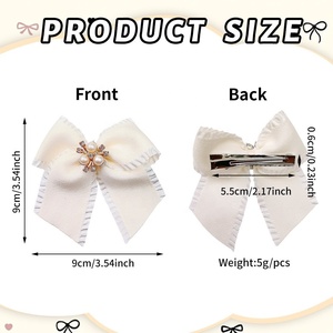 Accessoires pour cheveux coréens, style frais et doux, nœud multicolores en couleur unie, pince à cheveux fantaisie, barrette à nœud en ruban pour jeunes filles - Product Image 5