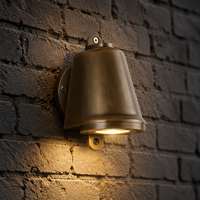 Lampe murale LED extérieure étanche en aluminium, style industriel vintage, pour enseigne de porte, installation sans perçage, projecteur rechargeable