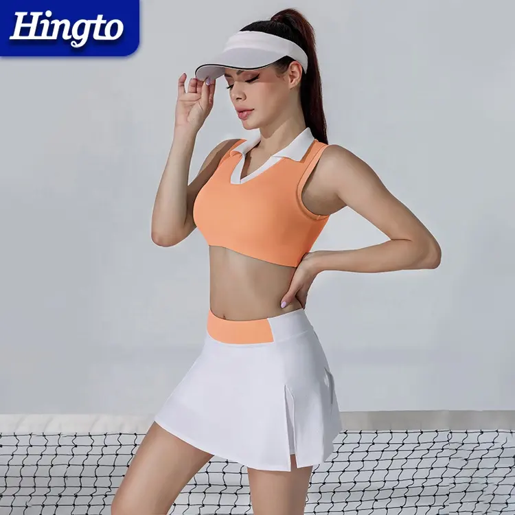 Hingto ODM Skort benutzer definierte Golf Sports Wear Tennis Sport röcke Golf bekleidung Frau Damen