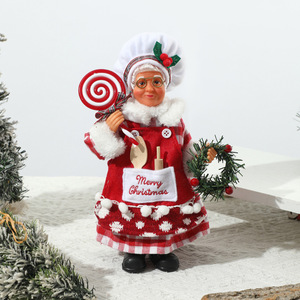 Figura Decorativa de Santa Claus Chef para Dropshipping en Shopify, Adorno Navideño de Dibujos Animados para Mesa de Hotel o Restaurante - Product Image 2