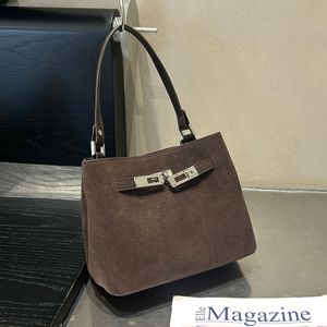 Sac à main Ando en cuir de vache véritable, petit sac à main pour femme, finition suédée, poignée supérieure, sac bandoulière - Product Image 4