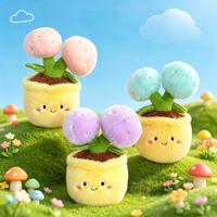 Peluche Mignonne Plante en Pot Styles Assortis Fleur Souriante Bambou Bonsaï Arbre Poupée en Peluche Douce et Moelleuse pour Magasin de Cadeaux