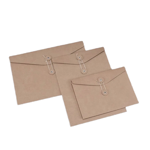 Dompet kertas Kraft antik kualitas tinggi penutupan tali amplop dengan tombol untuk kartu pos surat atau undangan - Product Image 3