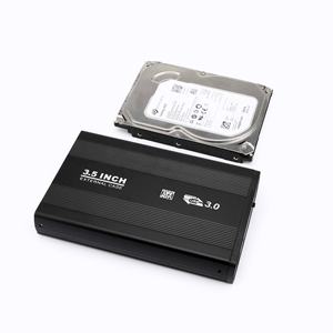 Boîtier de disque dur SATA en aluminium USB 3.0 de 3,5 pouces de marque OEM avec adaptateur d'alimentation 12V1A pour une utilisation sur ordinateur de bureau <span class=keywords><strong>à</strong></span> la maison ou au bureau - Product Image 3