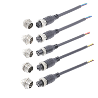 Équipement de détection Prise électrique d'alimentation de signal 6 broches Prise mâle femelle pré-fil GX16 avec câble 20/22/24 AWG