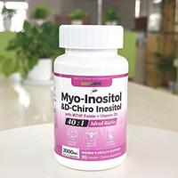 Capsules de Myo-Inositol et D-Chiro-Inositol, rapport 40:1, MTHF, Folate, Vitamine D3, pour la santé hormonale ovarienne et le soutien immunitaire des femmes adultes
