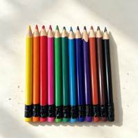 Ensemble de crayons scolaires 12 pièces, crayons triangulaires en plastique colorés de 4 pouces avec gommes assorties, emballage personnalisé avec logo
