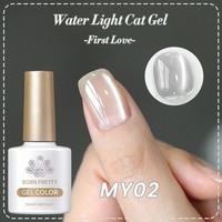 Couleurs populaires Automne Hiver Vernis à ongles effet œil de chat cristal de glace et Vernis à ongles magnétique transparent rouge-brun à forte intensité magnétique