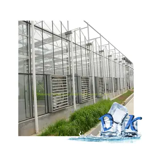 Multi-span glass greenhouse skeleton vegetable ecological restaurant orchid greenhouse turnkey project installation integration