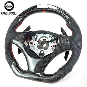 عجلة قيادة لسيارات BMW بشاشة LED من ألياف الكربون مع مبدلات سرعة، متوافقة مع M3 M4 E70 E83 E84 E85 E89 E90 E91 E92 E93 - Product Image 2