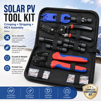Kit d'outils solaires photovoltaïques professionnels, pinces à sertir, dénudeurs de câbles, outils d'assemblage de connecteurs pour système de panneaux solaires
