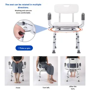 Équipement <span class=keywords><strong>de</strong></span> sécurité <span class=keywords><strong>pour</strong></span> la <span class=keywords><strong>salle</strong></span> <span class=keywords><strong>de</strong></span> <span class=keywords><strong>bain</strong></span> <span class=keywords><strong>pour</strong></span> personnes âgées, handicapées, femmes enceintes, <span class=keywords><strong>pour</strong></span> la réadaptation, <span class=keywords><strong>chaise</strong></span> <span class=keywords><strong>de</strong></span> <span class=keywords><strong>bain</strong></span> rotative antidérapante - Product Image 3