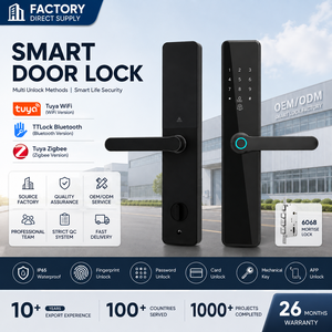 กุญแจล็อคประตูอัจฉริยะ SINON Smart Apartment Door Lock Tuya Zigbee TTLock แบบลายนิ้วมือ รหัสผ่าน บัตร แอปพลิเคชัน พร้อมระบบล็อคอิเล็กทรอนิกส์แบบฝัง 6068 Mortise - Product Image 1
