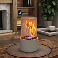 Cheminée d'alcool portable de grande taille pour table, foyer bioéthanol sans conduit, autoportant, pour salon, hôtel, décoration de mariage, cadeau