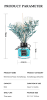 Diffuseur de parfum à roseaux avec fleurs séchées naturelles, huile essentielle aromatique de luxe pour la décoration de la maison, 50 ml, vente chaude