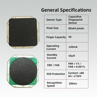 Módulo de Sensor de Huella Dactilar Capacitivo Semiconductor S80ST 4H Resistente a Arañazos, Cuadrado, para Cerradura de Cajón y Armario de Almacenamiento