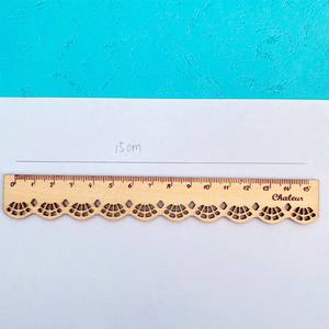 15cm hohle Schüler Büro Schule Briefpapier Spitze Holz Design Lineal Zeichnung Lineale für Kinder - Product Image 6