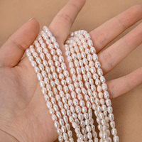 Prix direct usine – Perles de riz naturelles d'eau douce cultivées, blanches, de qualité supérieure (AAA), 4-5 mm, les plus vendues, pour colliers ras-du-cou et projets DIY
