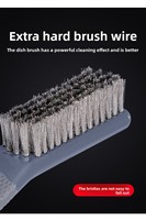 Brosse métallique industrielle en acier avec manche en silicone, haute densité, pour nettoyage et décapage de rouille, personnalisable avec logo OEM, vente en gros, directement de l'usine