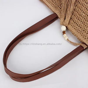 Nuevo Bolso de Mano con Marco Ovalado Trapezoidal, Estilo Casual para Vacaciones en la Playa, Combinable con Todo, con Borlas de Piel y Cierre, Bolso de Moda para Mujer, Tanjing - Product Image 2