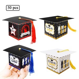 Vente en gros de nouvelle boîte de papier avec capuchon de graduation boîte à bonbons carrée avec capuchon de bachelor/doctorat pour la fête de remise des diplômes - Product Image 2