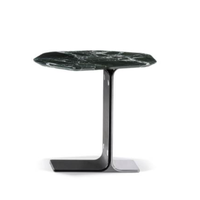 Table d'appoint moderne en marbre de luxe Mobilier de salon portable avec base en acier inoxydable pour le chevet ou le salon